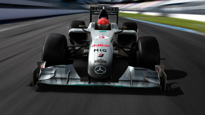 Michael schumacher driving for Mercedes