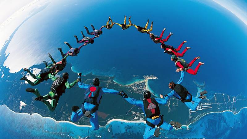 Sky diving