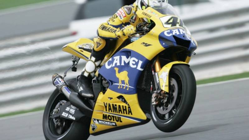 Rossi on his bike