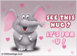Elephant hug