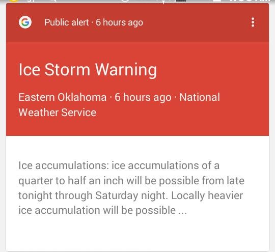 Google Weather Warning