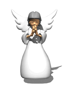 cartoon angel praying