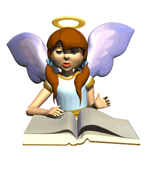 close up angela reading