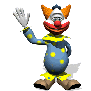 clown waving