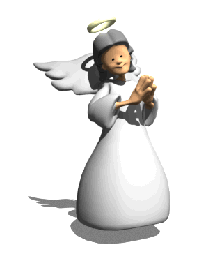 cartoon angel with halo
