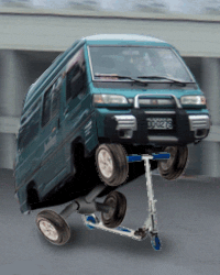 van on bike