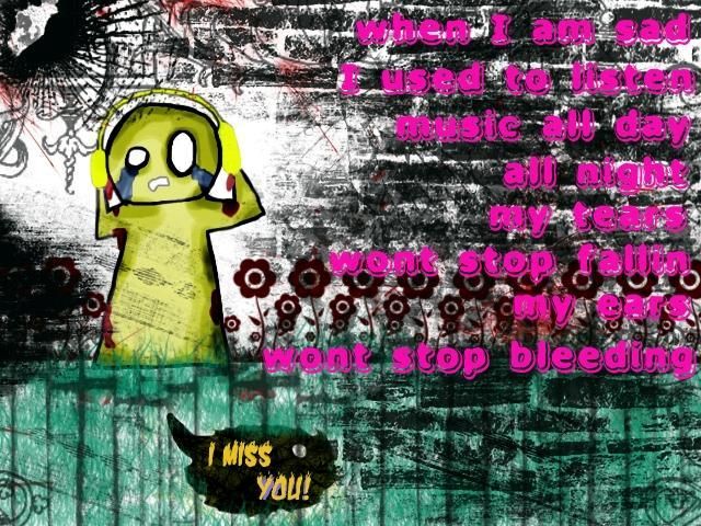 sad emo cartoon