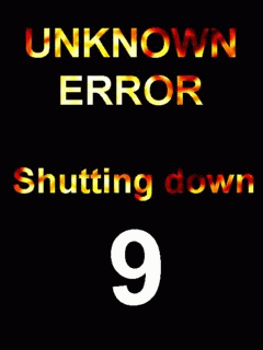 Unknown Error