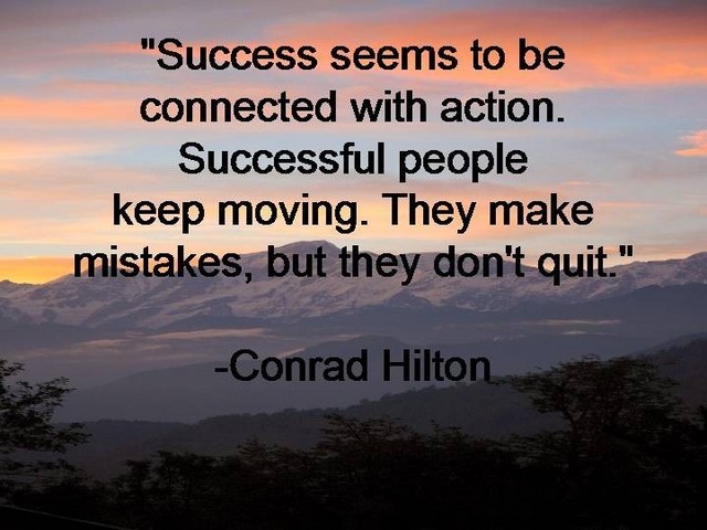 success seems to be connected with people moving