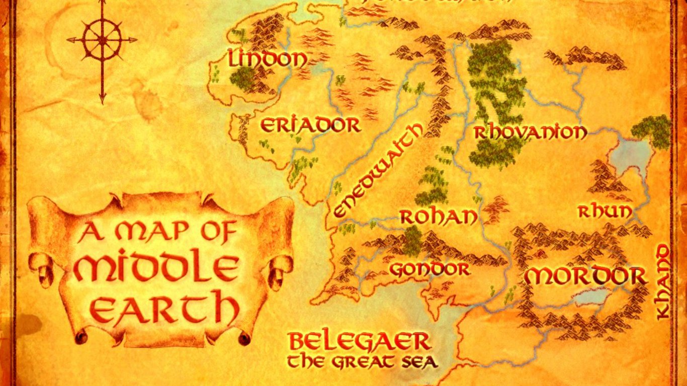 Map of middle earth