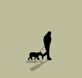 man walking dog gif
