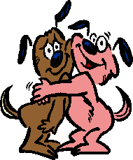 hugging dogs (gif)