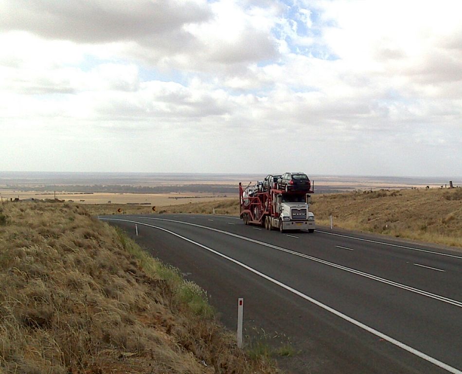 Mack b double car carrier