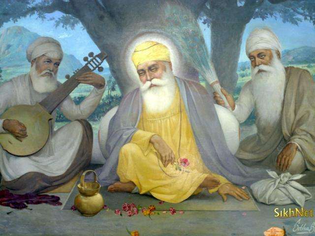 shri guru nank dev ji with mardana and bala ji