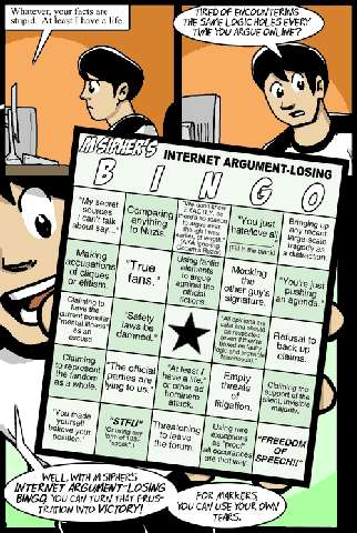 internet arguments bingo