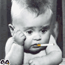 baby smoking.