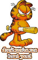 Garfield wiv basebal