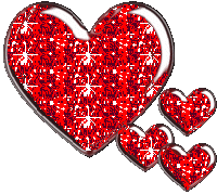 Red Glitter Hearts