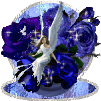 Angel In Blue Flower