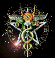 Wiccan pentagram, an