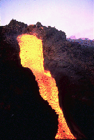 Lava flow during the