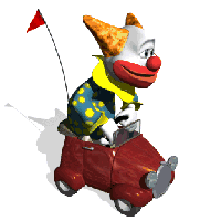 clown toy car