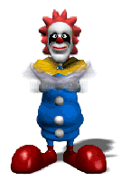 clown making balloon