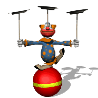 clown balancing plat
