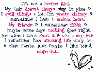 im not a perfect gir