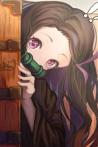 Nezuko's Curious Peek 👀✨