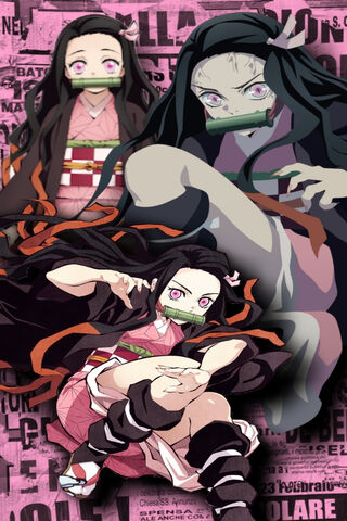 Nezuko: The Fierce Protector in Pink 🌸🛡️