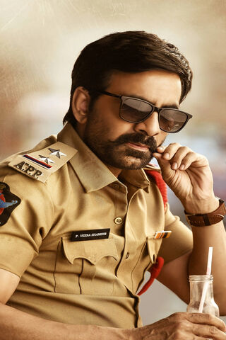 Ravi Teja: The Stylish Cop in Action! 🚔😎