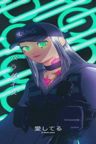 Chigusa: The Neon Guardian of Fortnite 🌌💚