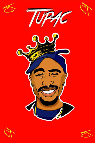 Crowned Legacy: The Iconic Tupac 🎤👑