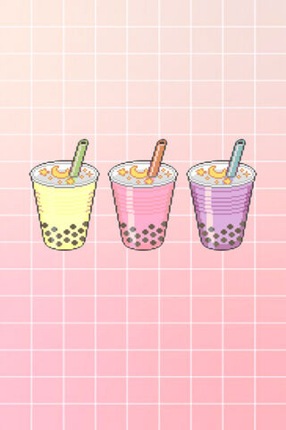 Bubble Bliss: A Colorful Boba Tea Trio! 🧋✨