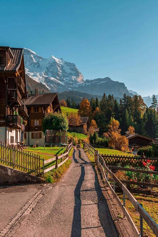 Charming Pathways of Wengen, Switzerland 🌄🏡