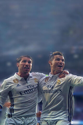 Dynamic Duo: Cristiano and Ramos Celebrate Victory! 🎉⚽