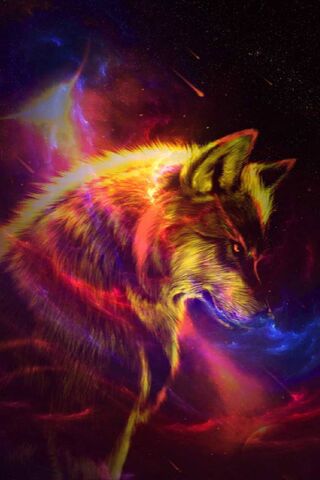 Cosmic Howl: The Celestial Wolf 🌌🐺