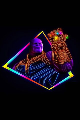 Thanos: The Cosmic Conqueror in Neon