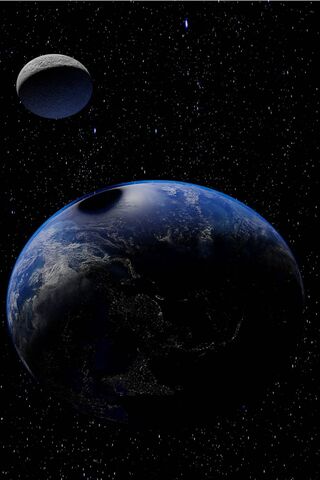 Celestial Dance: Earth and Moon in Harmony 🌍🌙