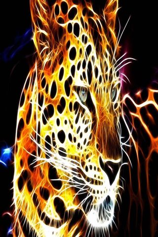 Radiant Majesty: The Glowing Leopard
