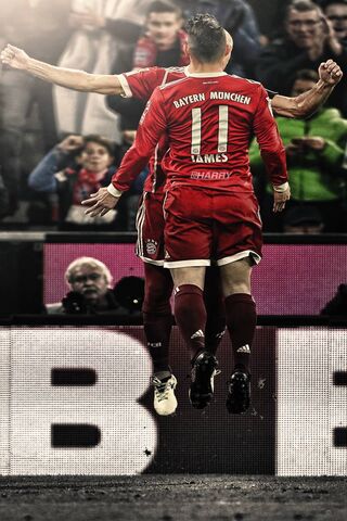 Celebration of Champions: James and Robben Unite! 🎉⚽