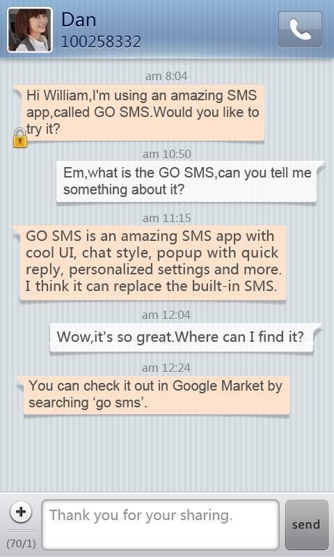 Simple Stripe GO SMS Theme 1.0