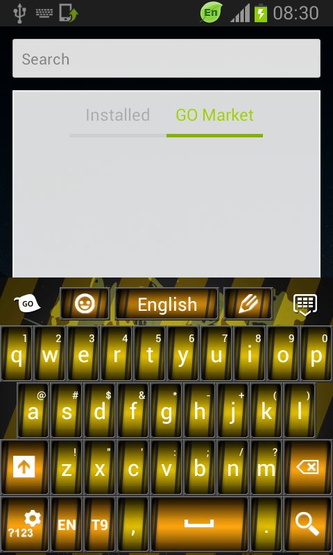 Keyboard Black and Yellow
