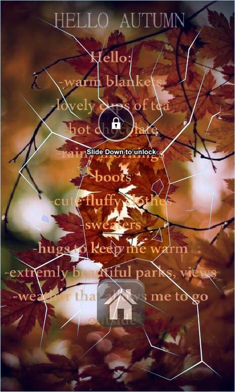 Autumn Poem Lock Screen