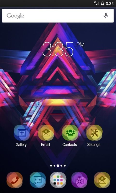Abstract pyramids Apex Launcher Theme