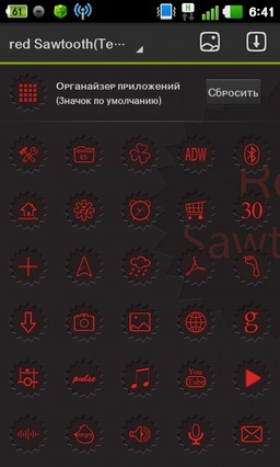 Red Sawtooth Go Launcher 1.3