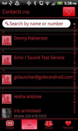 go contact black red theme