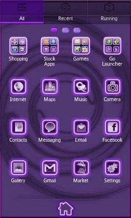 Go Launcher Neon Purple Style Theme