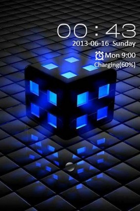 Glowing Blue Cube Locker
